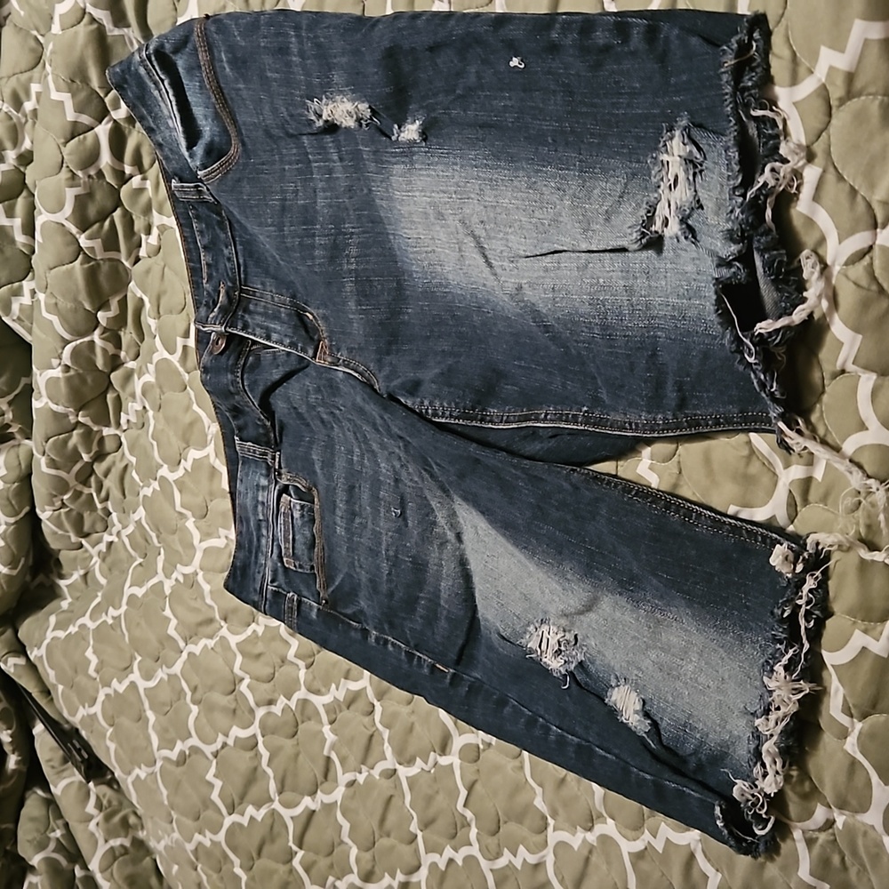Dark denim shorts